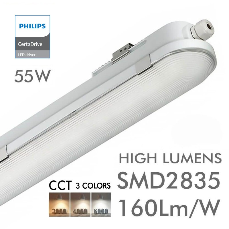 Pantalla Estanca LED 55W 150Cm